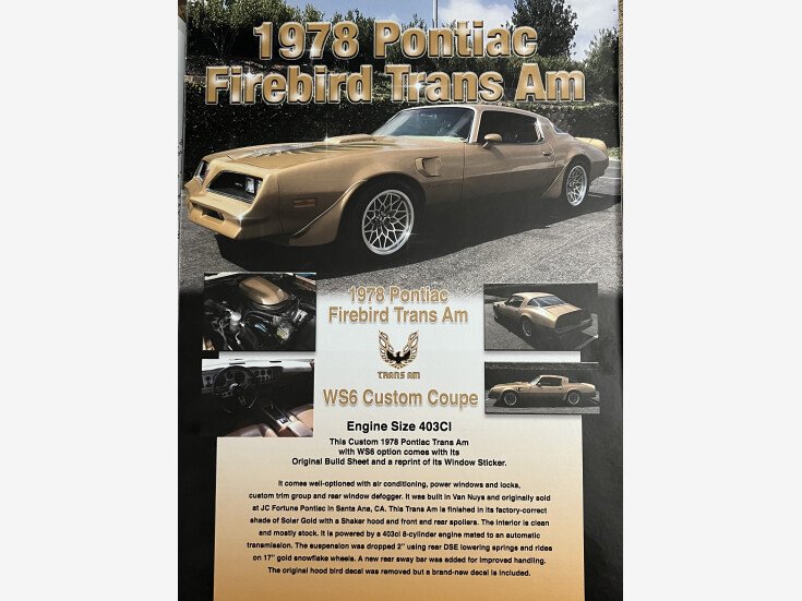 Photo for 1978 Pontiac Trans Am